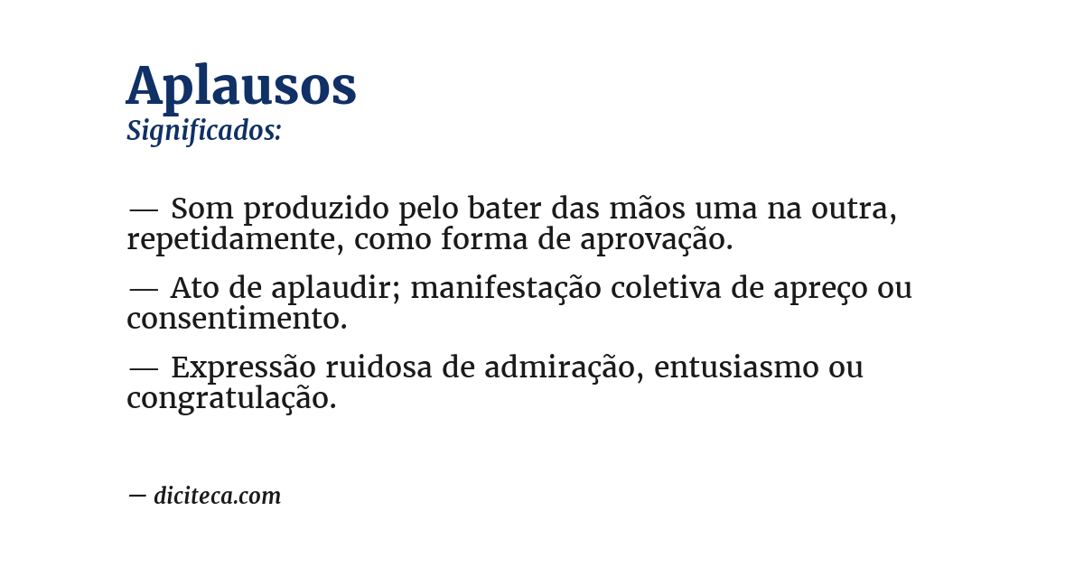 Significado de aplausos
