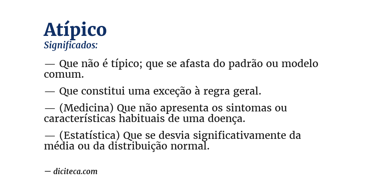 Significado de atípico
