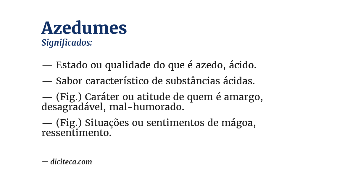 Significado de azedumes