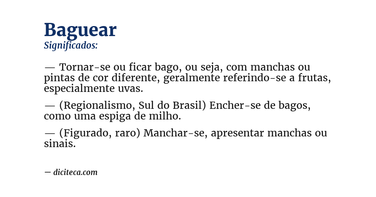 Significado de baguear