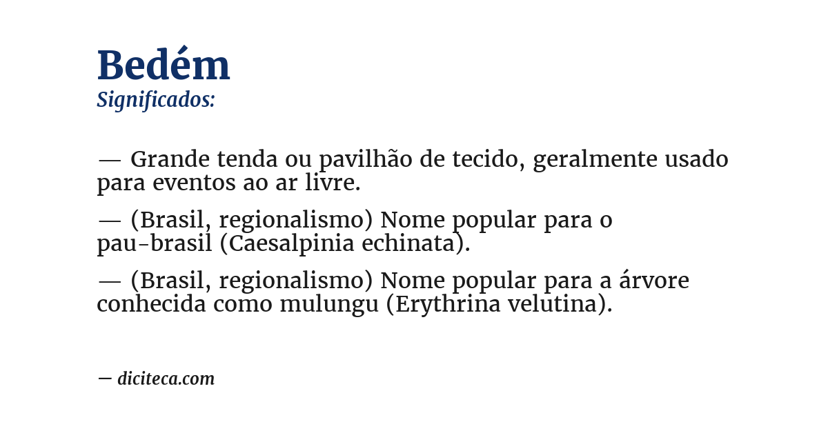 Significado de bedém