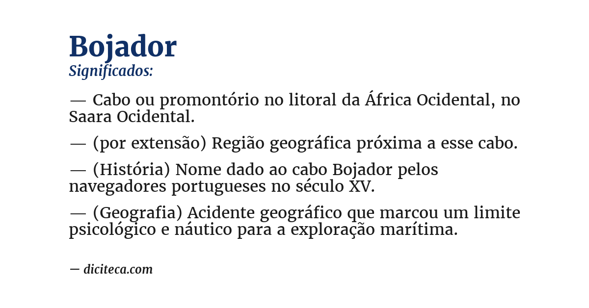 Significado de bojador