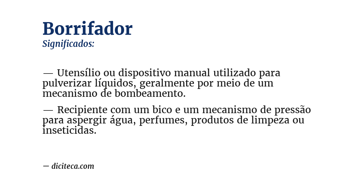 Significado de borrifador