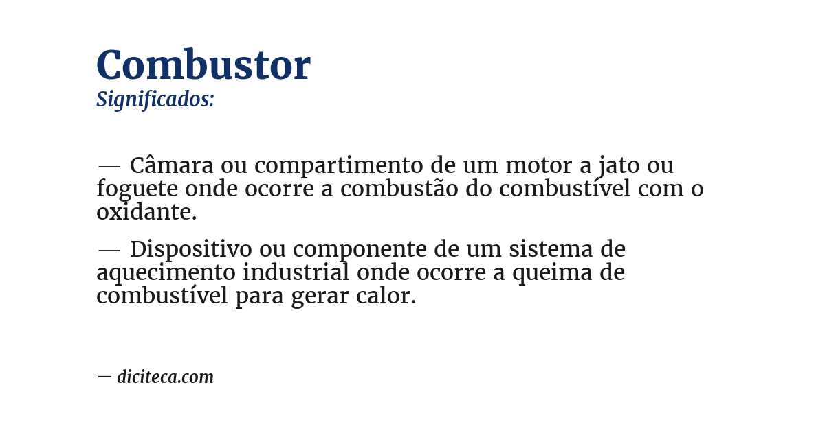 Significado de combustor