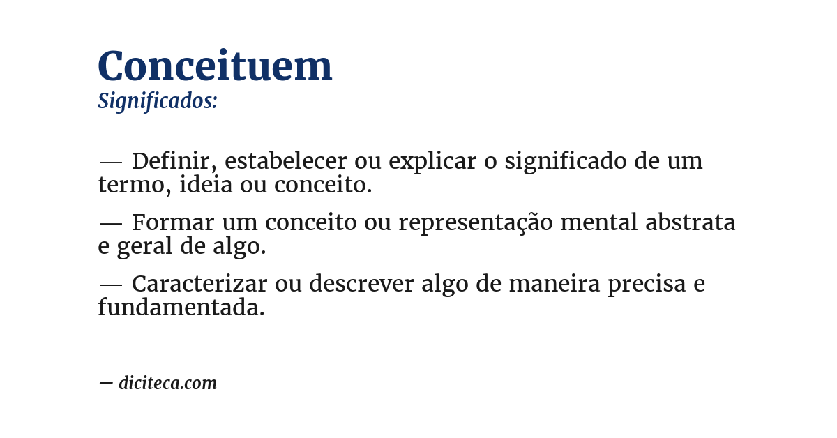 Significado de conceituem