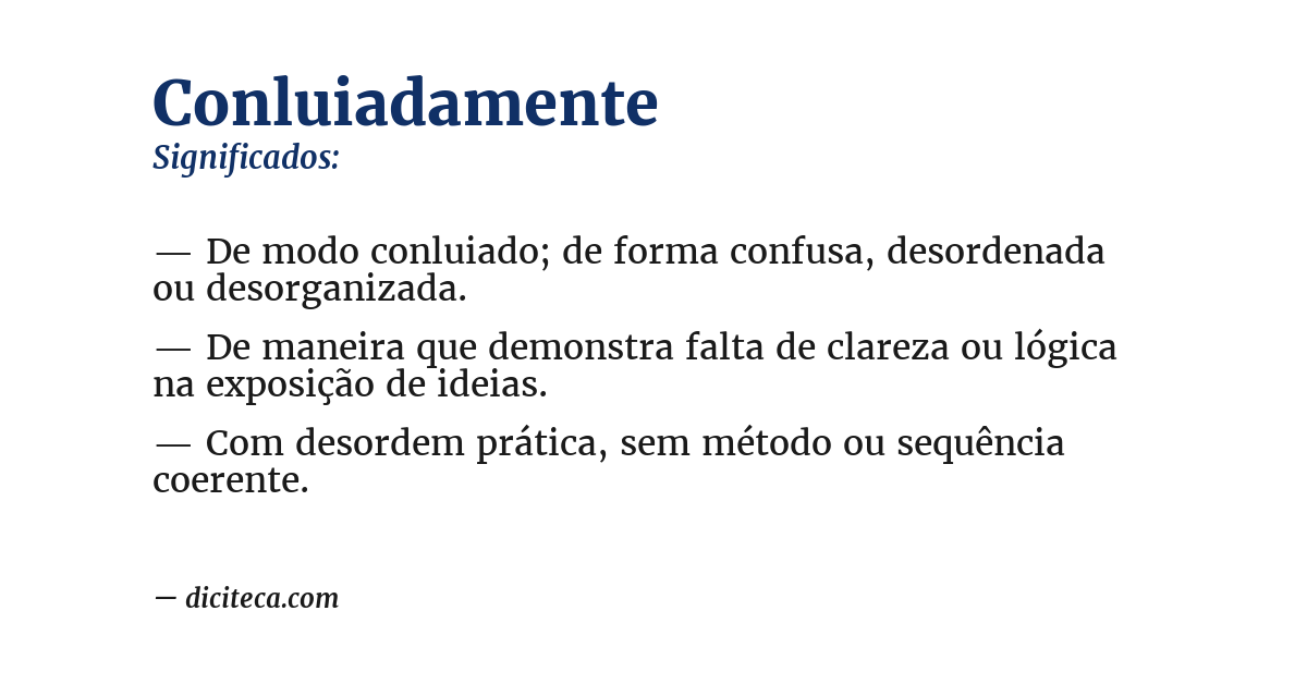 Significado de conluiadamente