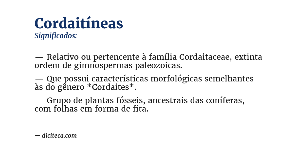 Significado de cordaitíneas