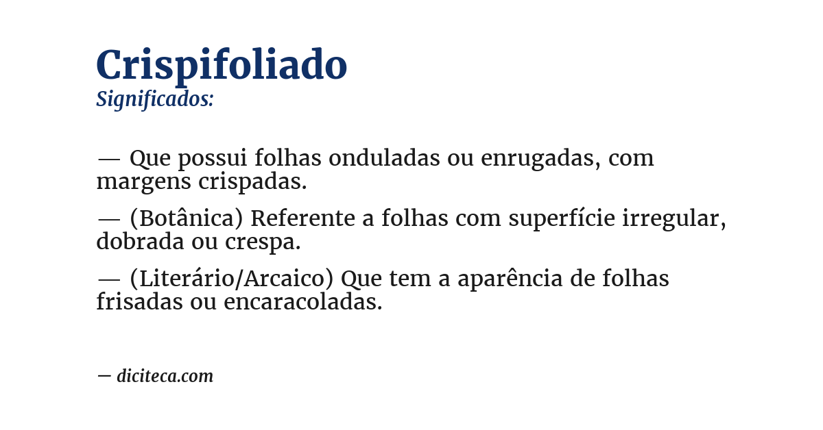 Significado de crispifoliado