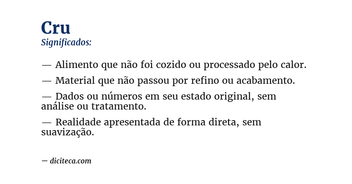 Significado de cru