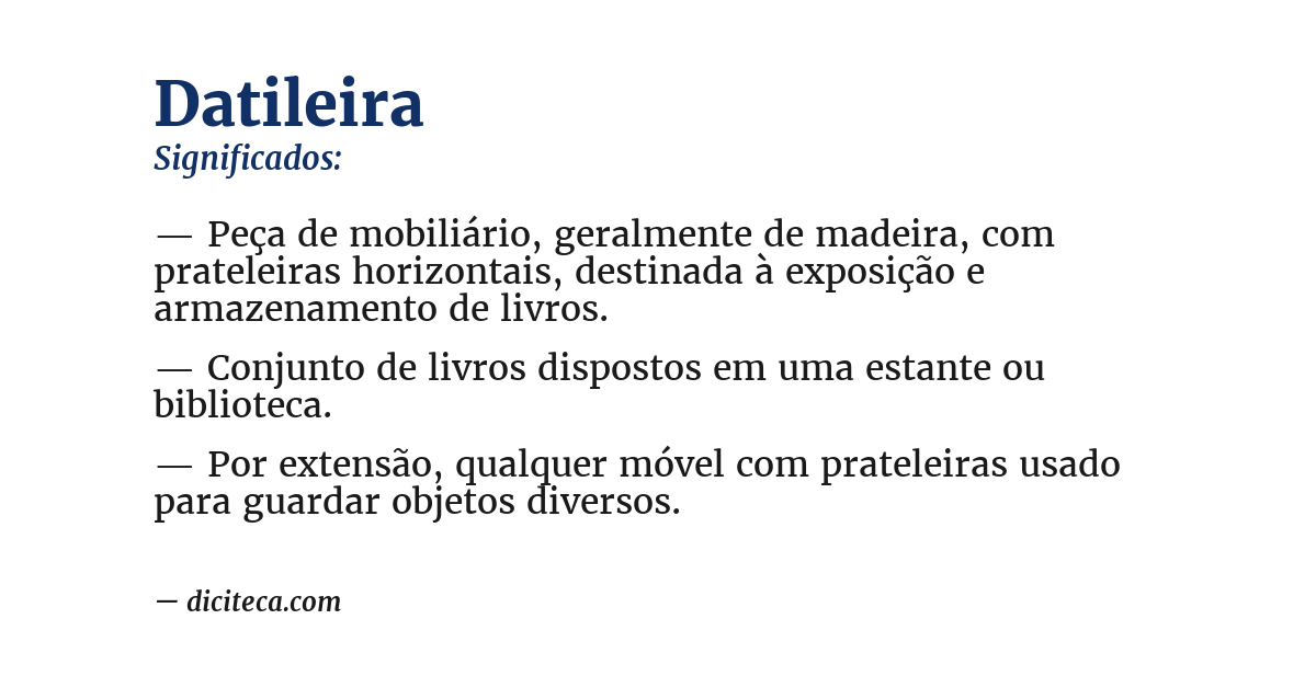 Significado de datileira