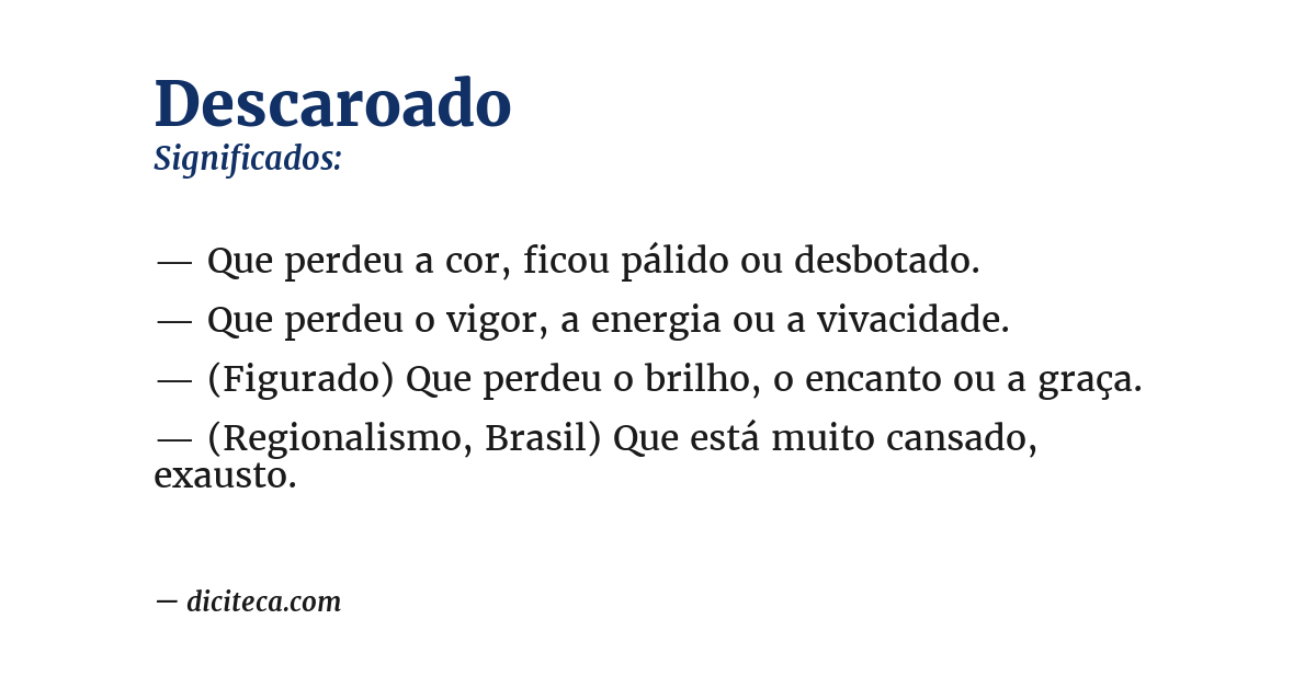 Significado de descaroado