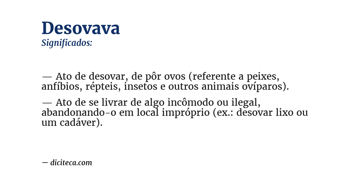 Significado de desovava