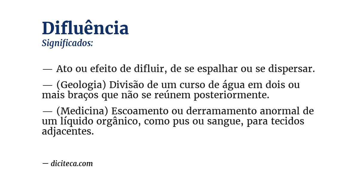 Significado de difluência