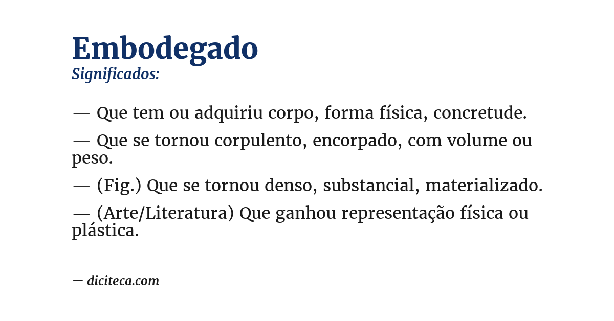 Significado de embodegado