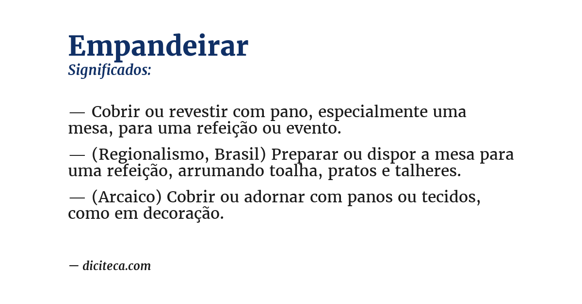 Significado de empandeirar
