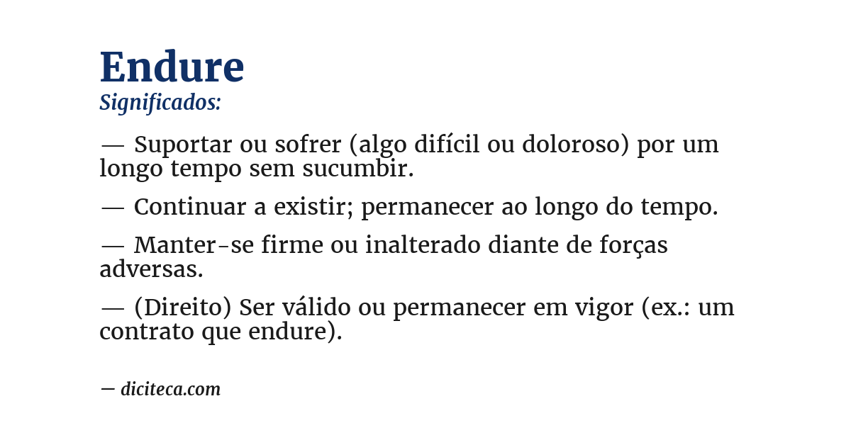 Significado de endure