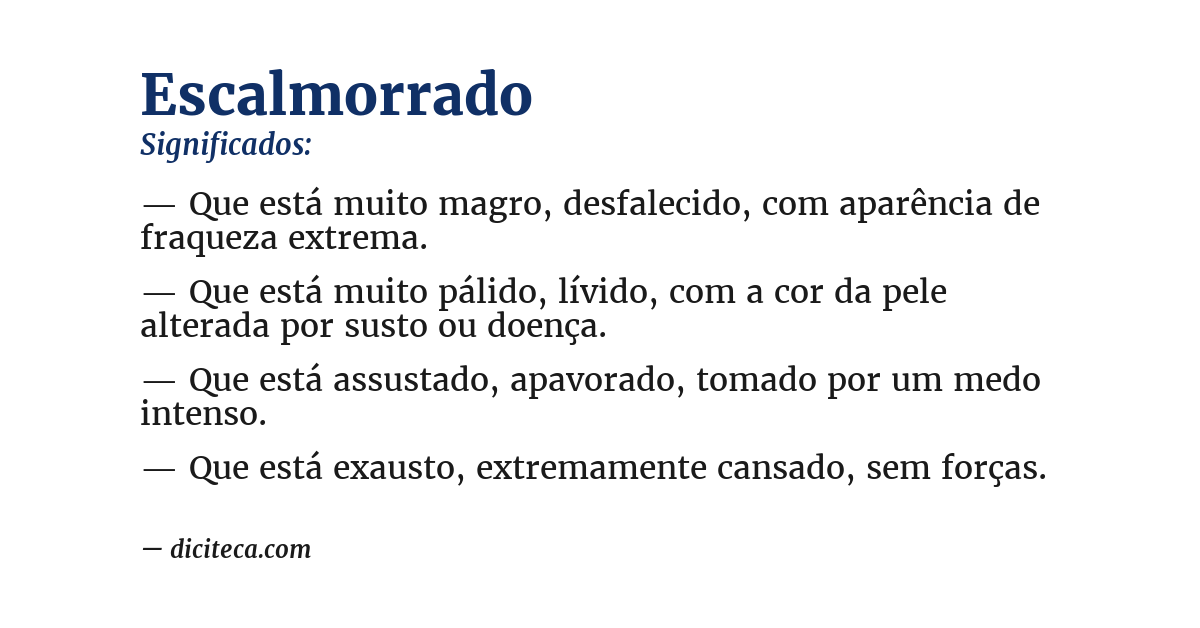 Significado de escalmorrado