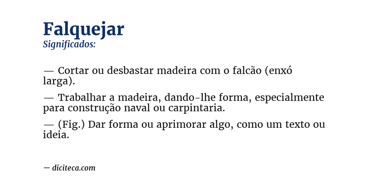 Significado de falquejar