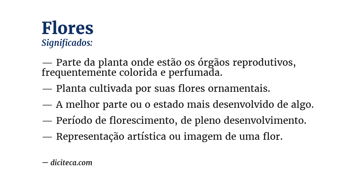 Significado de flores