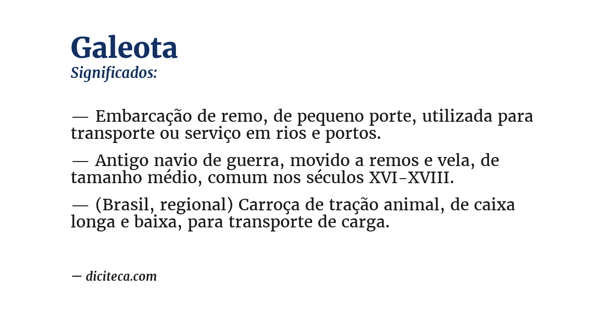 Significado de galeota