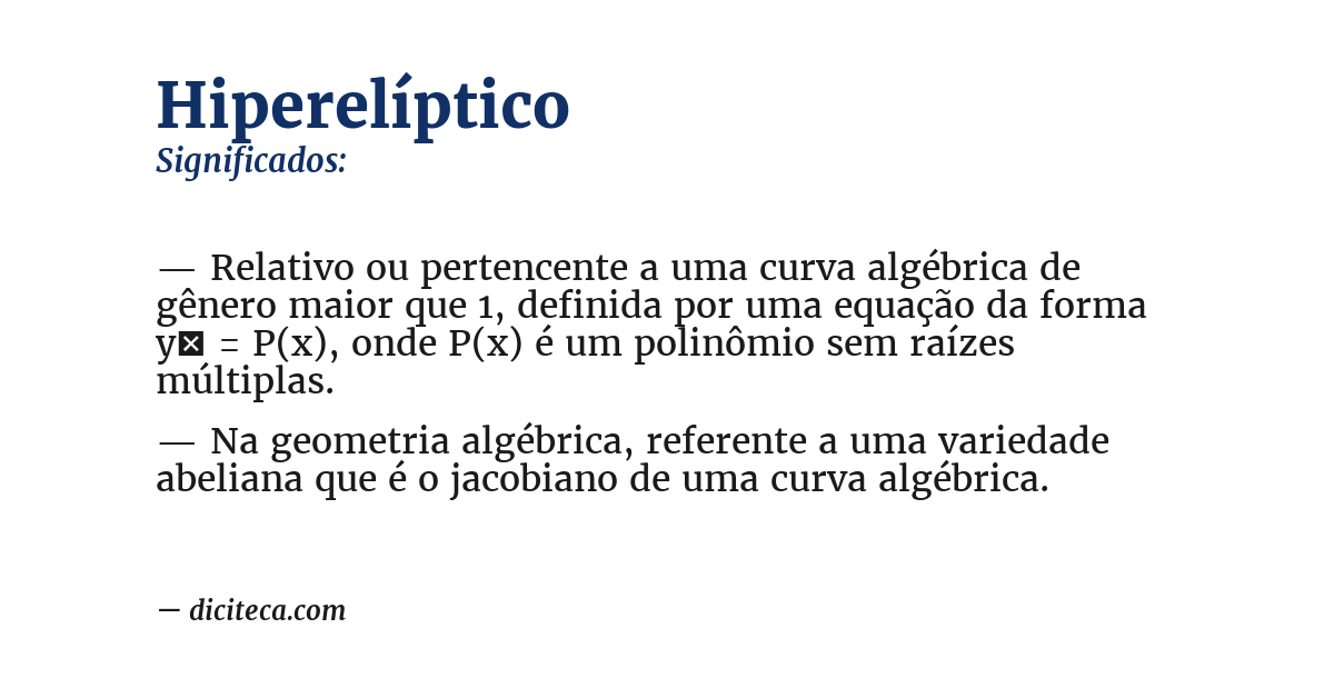 Significado de hiperelíptico