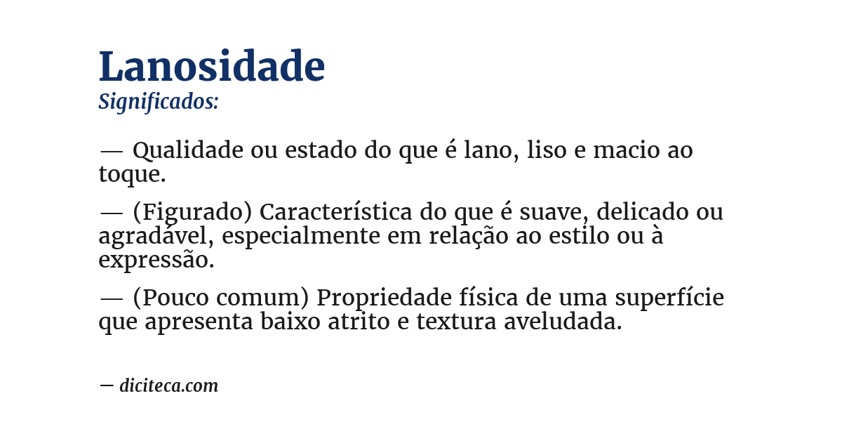 Significado de lanosidade