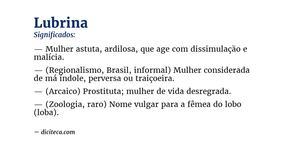 Significado de lubrina
