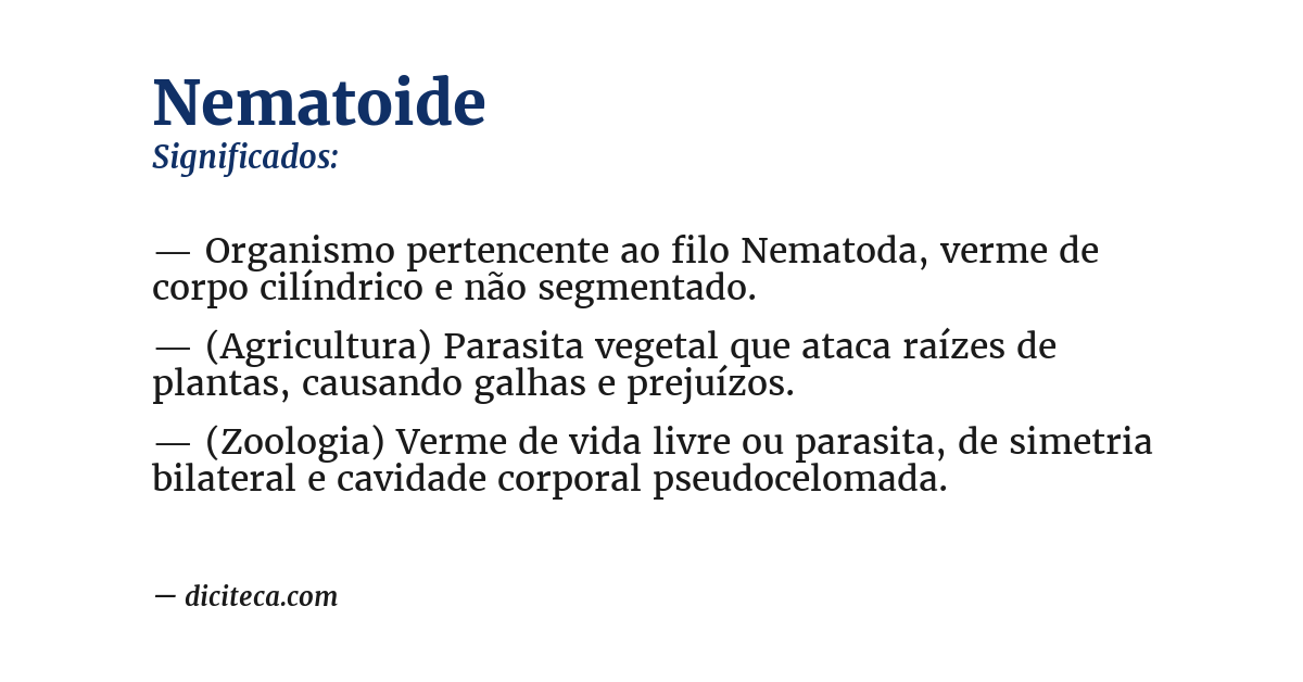 Significado de nematoide