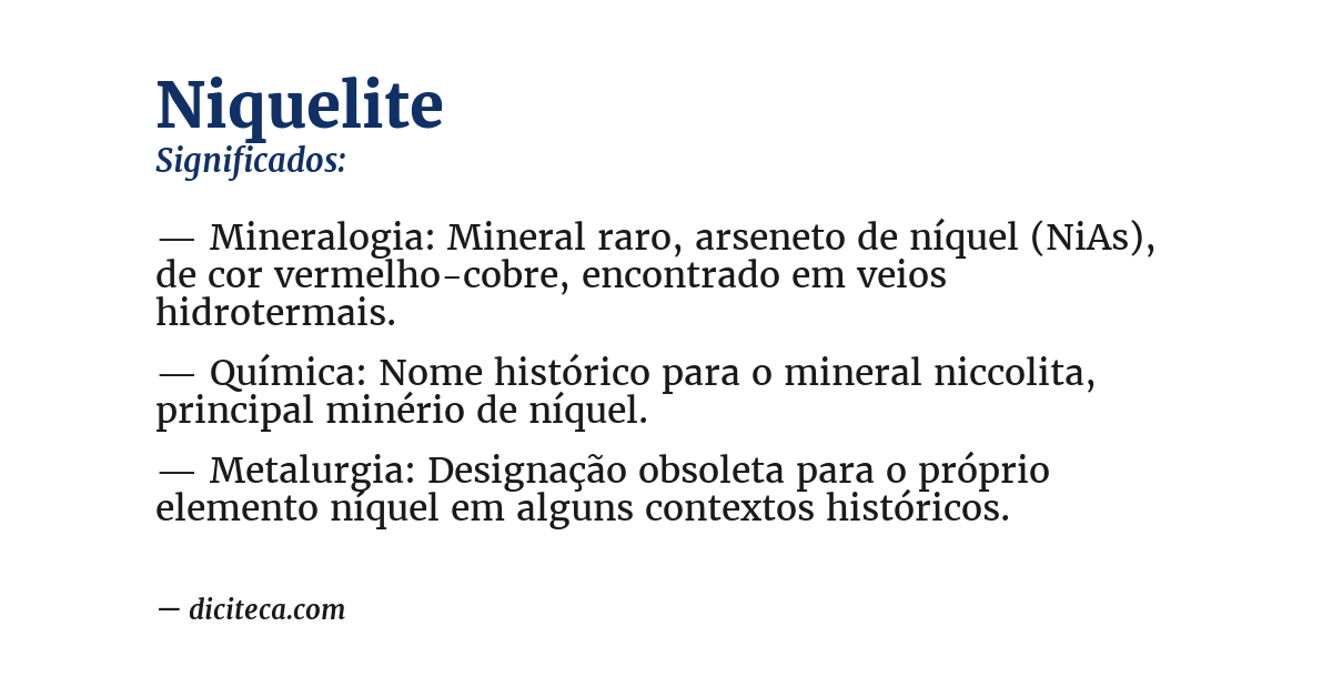 Significado de niquelite