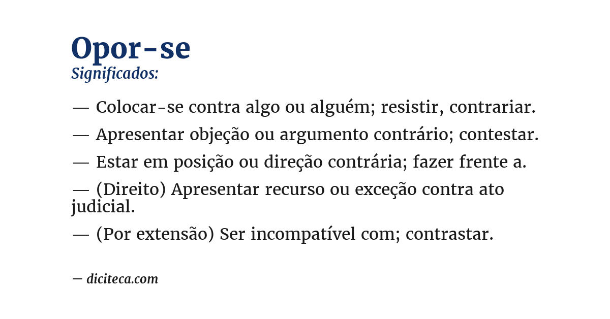 Significado de opor-se