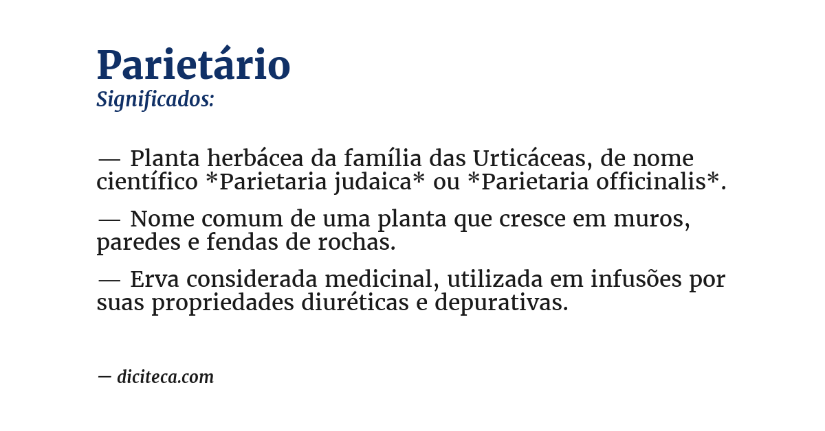 Significado de parietário
