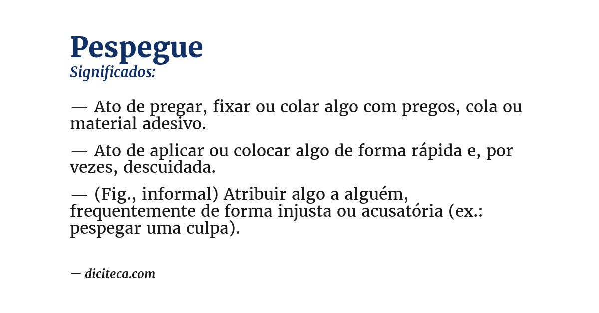 Significado de pespegue