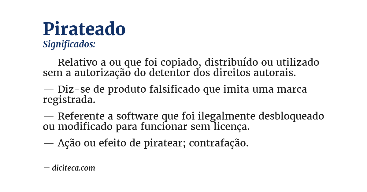 Significado de pirateado