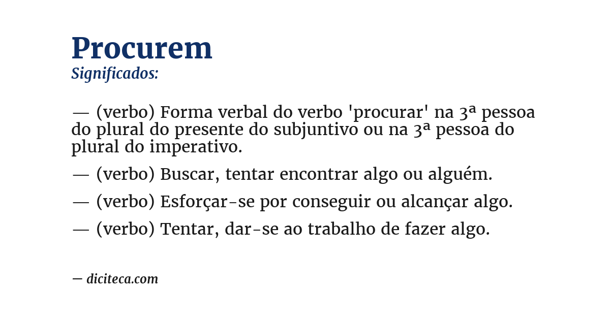 Significado de procurem