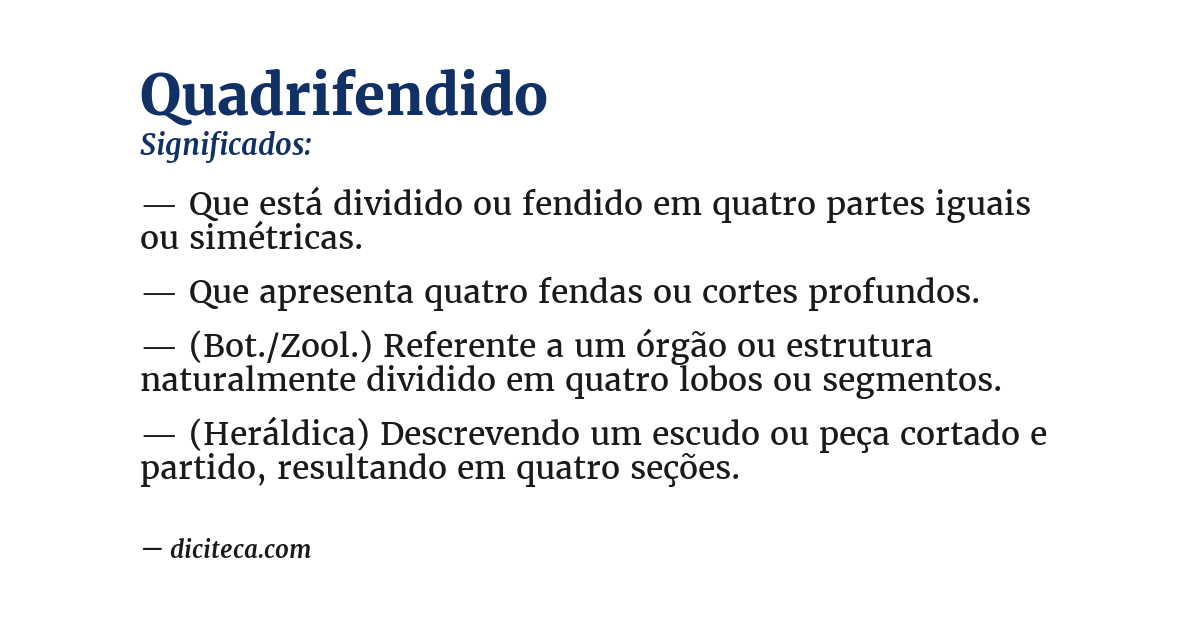 Significado de quadrifendido