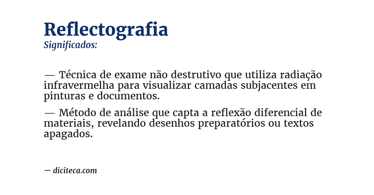 Significado de reflectografia