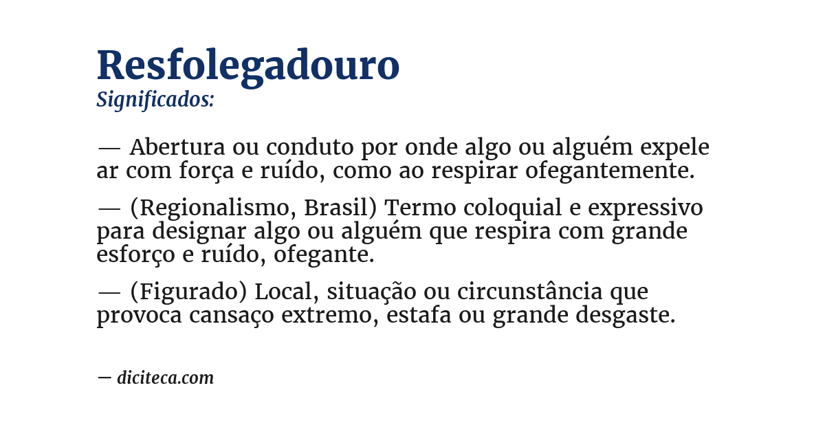Significado de resfolegadouro