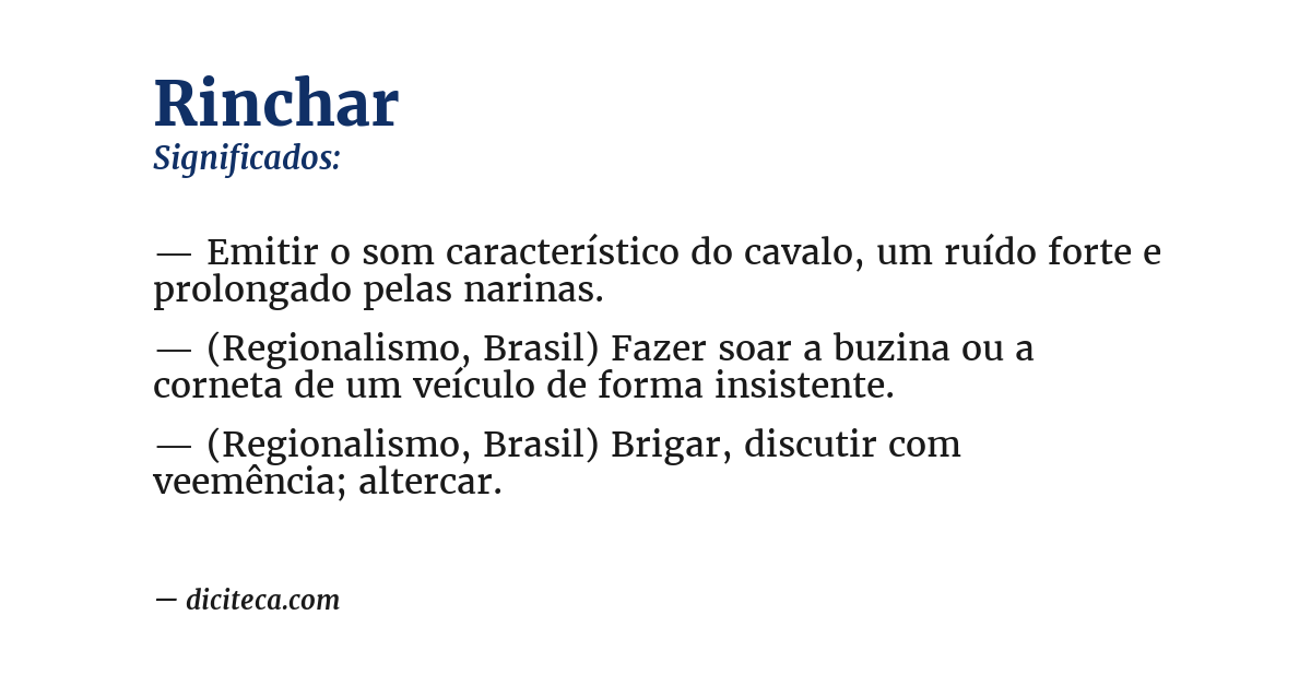 Significado de rinchar