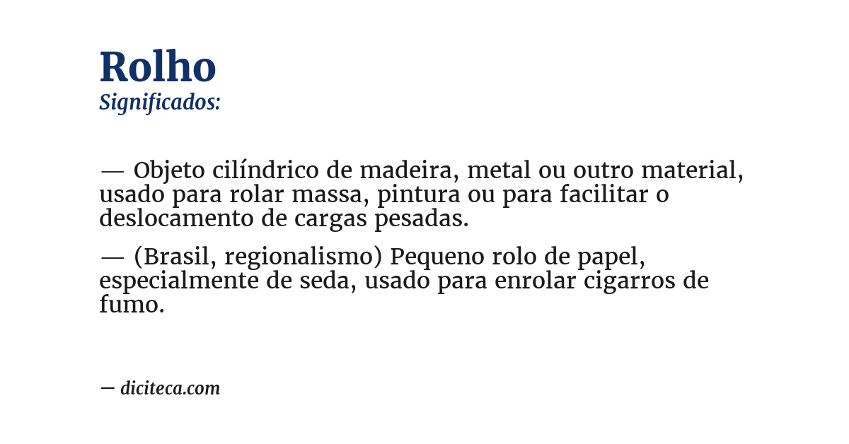 Significado de rolho