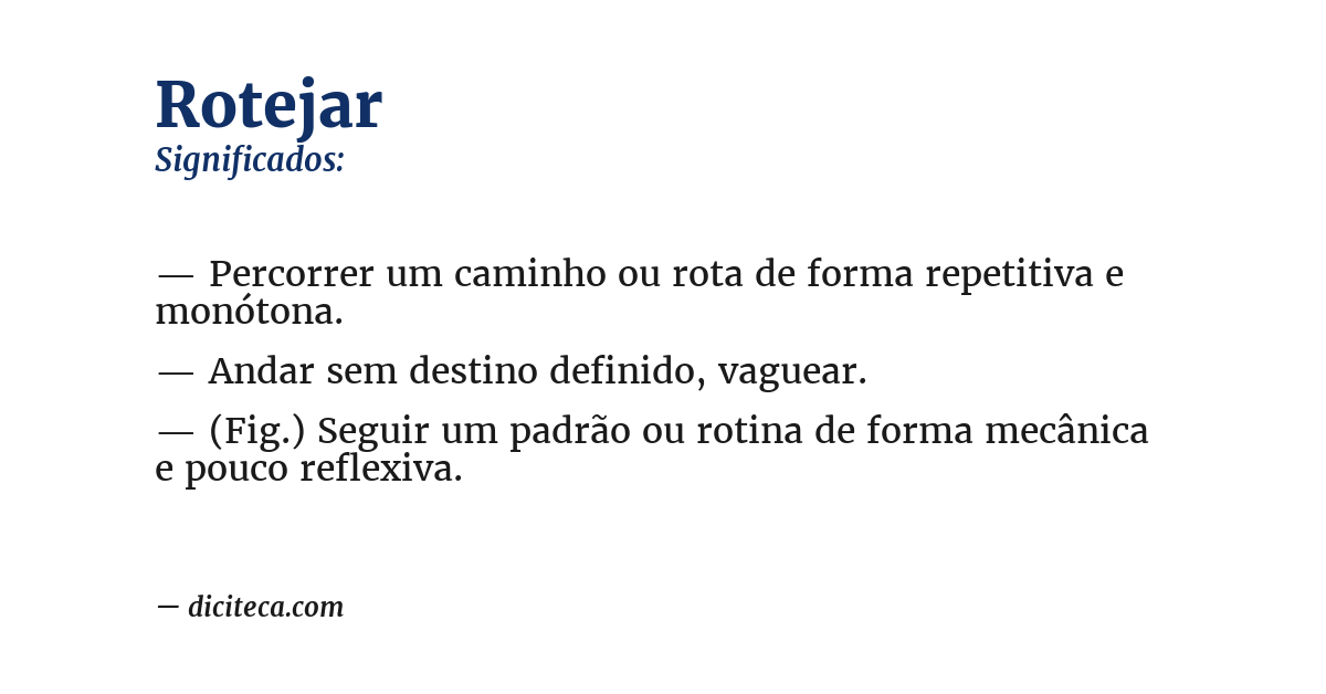Significado de rotejar