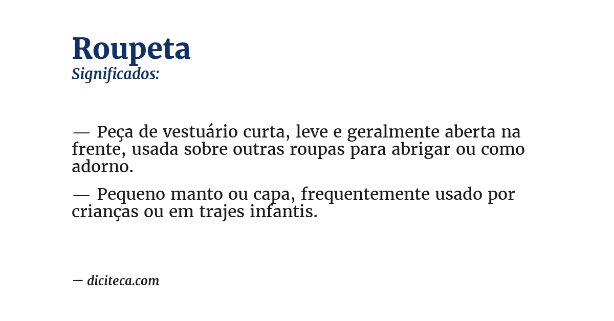 Significado de roupeta