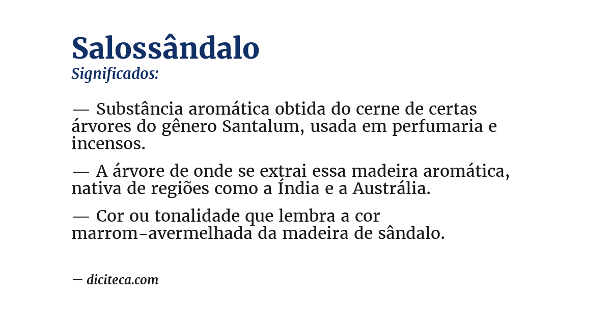 Significado de salossândalo
