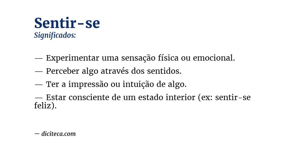 Significado de sentir-se