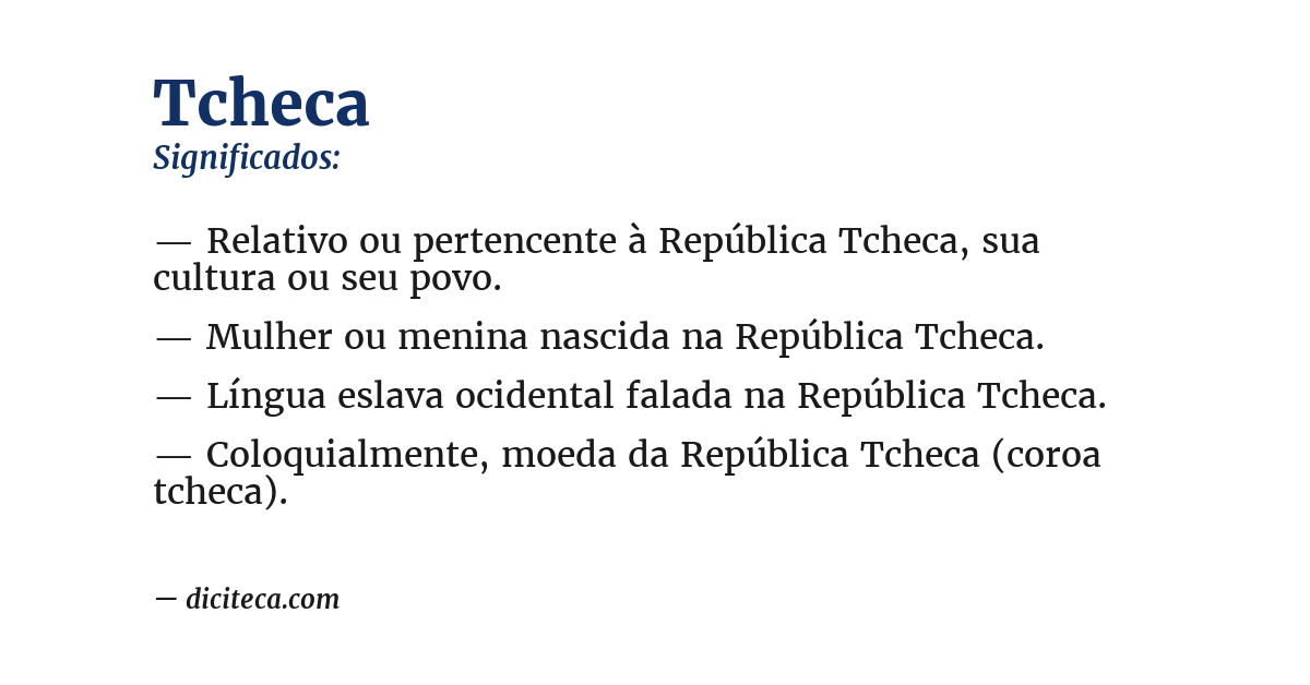 Significado de tcheca
