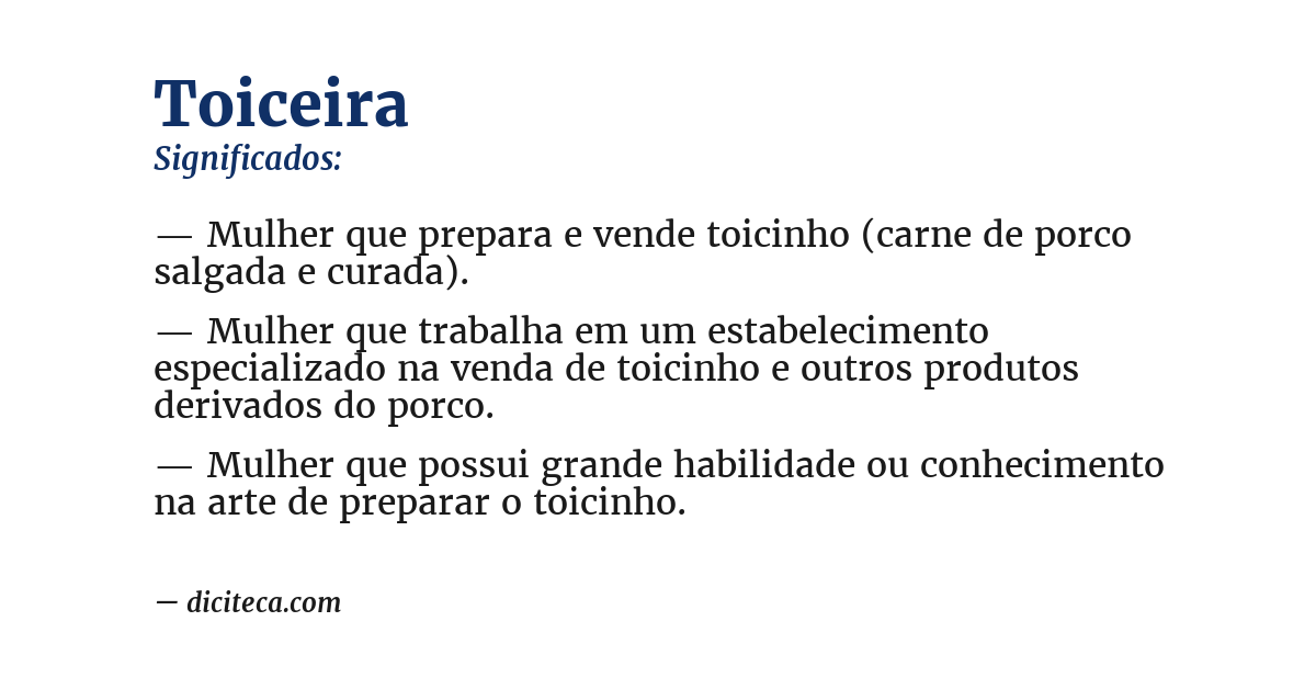 Significado de toiceira