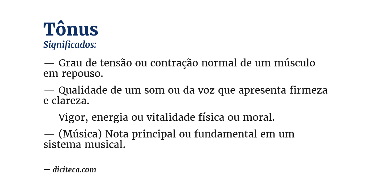 Significado de tônus