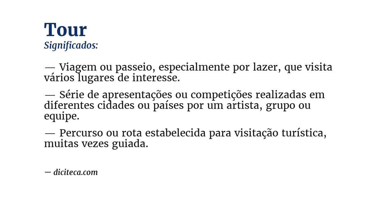 Significado de tour