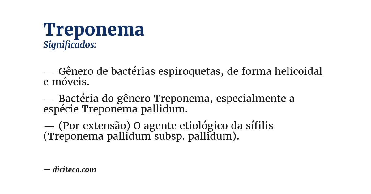 Significado de treponema
