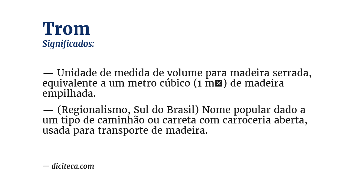 Significado de trom