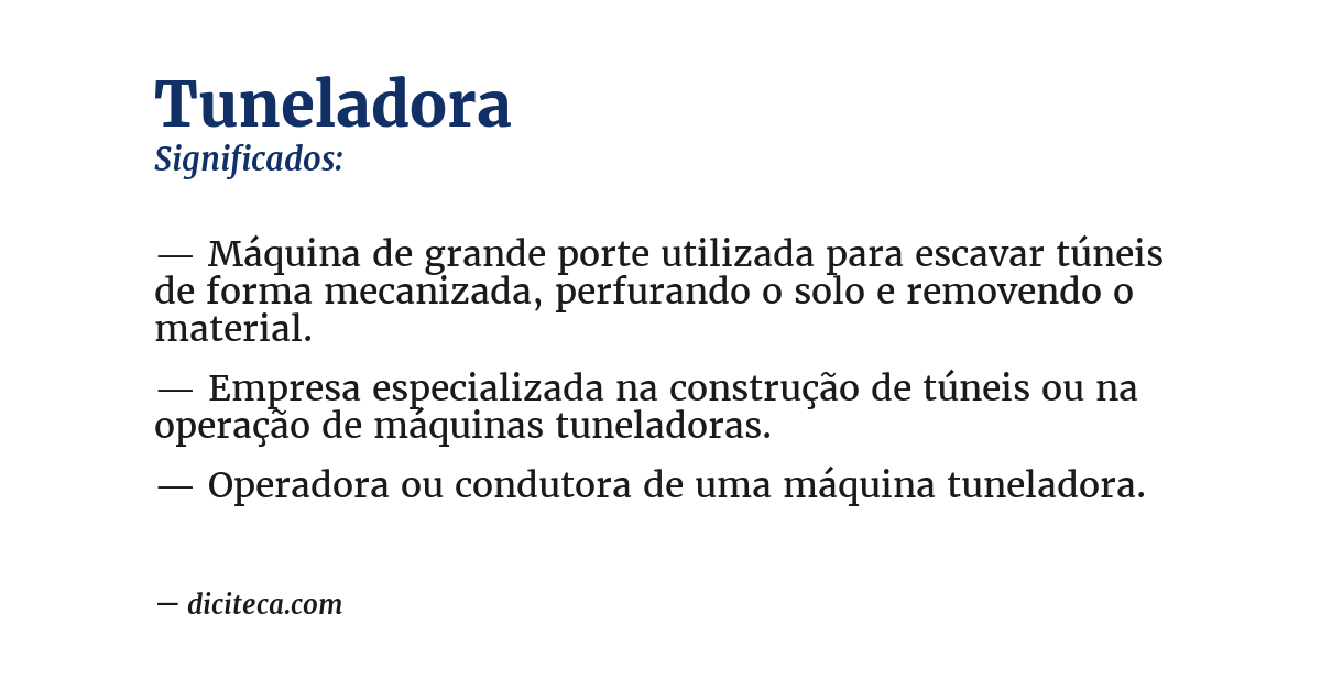 Significado de tuneladora